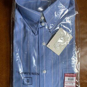 Today's Man Dress Shirt 17 Neck 35 Sleeve